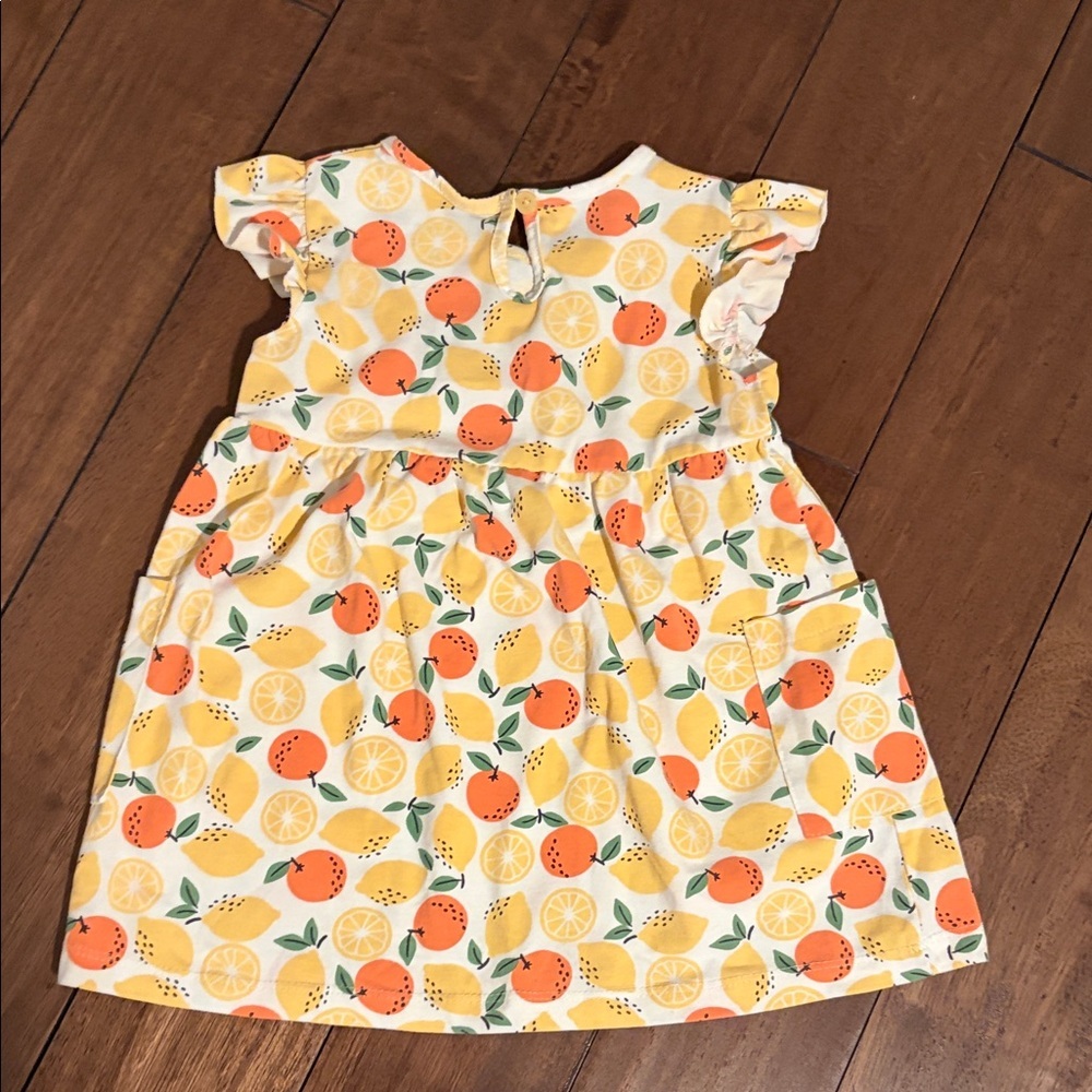 Sunny Citrus Kids Dress - Picture 2 of 3
